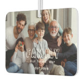 Désodorisant Pour Voiture Collage de script familial Chic (Gauche)