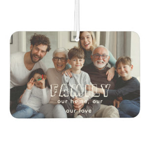 Désodorisant Pour Voiture Collage de script familial Chic