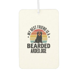 Désodorisant Pour Voiture Colley barbu Design pour amateur de chien Coucher