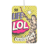 Désodorisant Pour Voiture Comic Book Pop Art Retro Funny Text (Devant)