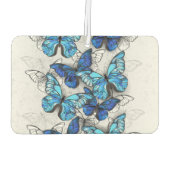 Désodorisant Pour Voiture Composition des White and Blue Butterflies (Dos)