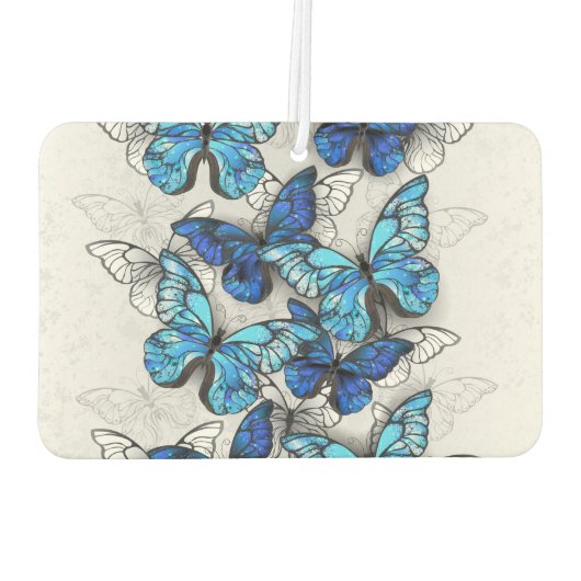 Désodorisant Pour Voiture Composition des White and Blue Butterflies (Dos)