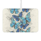 Désodorisant Pour Voiture Composition des White and Blue Butterflies (Devant)