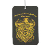 Désodorisant Pour Voiture Conception complexe d'un bison avec un Casquette (Devant)