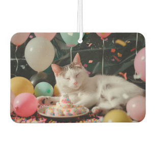Désodorisant Pour Voiture Conception de célébration d'anniversaire de chat a