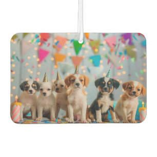 Désodorisant Pour Voiture Conception de célébration d'anniversaire de chiots