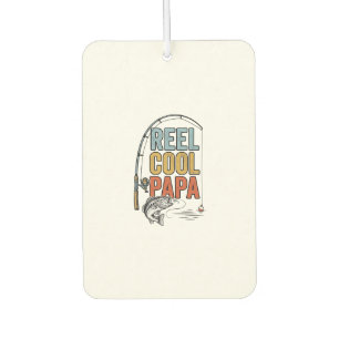 Désodorisant Pour Voiture Conception de chemise de pêche Reel Cool Papa_1