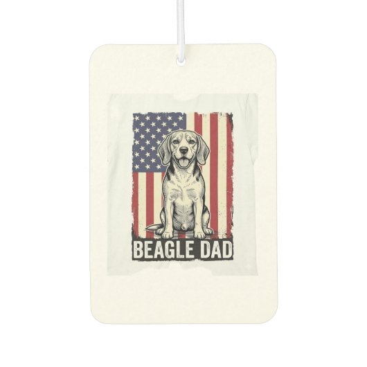 Désodorisant Pour Voiture Conception de chemise pour chien vintage patriotiq (Devant)