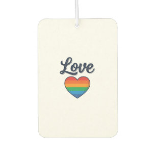 Désodorisant Pour Voiture Conception de chemise vectorielle Love Rainbow Hea