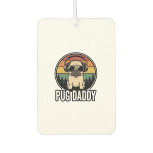 Désodorisant Pour Voiture Conception de chemise vectorielle pour chien Pug D