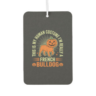Désodorisant Pour Voiture Conception de costume humain drôle de bouledogue f