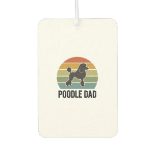 Désodorisant Pour Voiture Conception de Père de Caniche Vintage Sunset Amour