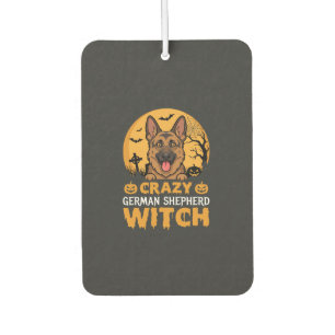 Désodorisant Pour Voiture Conception de sorcière berger allemand fou Hallowe