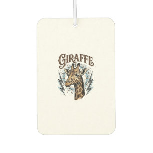 Désodorisant Pour Voiture Conception de T-Shirt Foudre Girafe Gravée Vintage