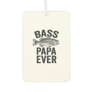Désodorisant Pour Voiture Conception de T-shirt Papa de pêche vintage Bass P