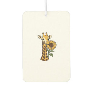 Désodorisant Pour Voiture Conception de vecteur de tournesol de girafe vinta
