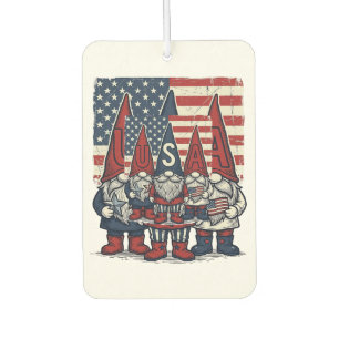 Désodorisant Pour Voiture Conception de vecteur vintage de trio de gnome USA