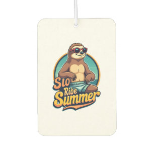 Désodorisant Pour Voiture Conception d'été de paresseux vintage rétro plage