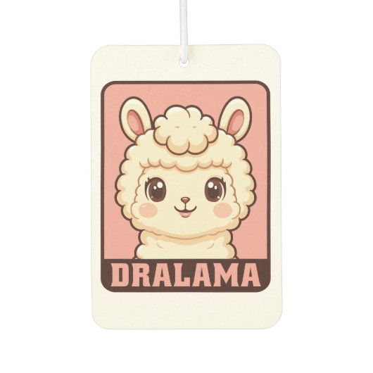 Désodorisant Pour Voiture Conception d'illustration de lama mignon (Devant)