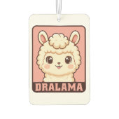 Désodorisant Pour Voiture Conception d'illustration de lama mignon (Dos)