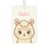 Désodorisant Pour Voiture Conception d'illustration de lama mignon (Dos)