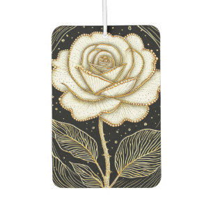 Désodorisant Pour Voiture 🤍 Conception Fleurie Rose Blanche Pour Accessoire
