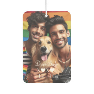 Désodorisant Pour Voiture Conduire en toute sécurité Gay Couple Love Photo