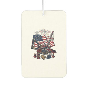 Désodorisant Pour Voiture Construction Patriotique USA Vintage