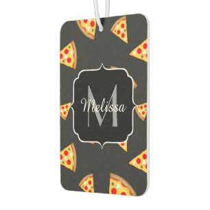 Désodorisant Pour Voiture Cool et amusante pizza tranches motif Monogram
