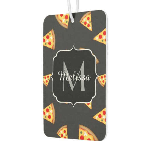 Désodorisant Pour Voiture Cool et amusante pizza tranches motif Monogram (Gauche)