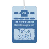 Désodorisant Pour Voiture Cool oncle ajouter lecteur photo coffre bleu (Devant)