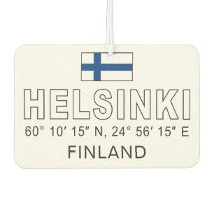 Désodorisant Pour Voiture Coordonnées d'Helsinki