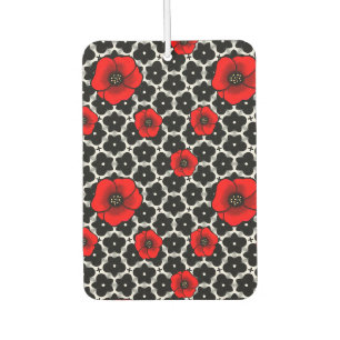 Désodorisant Pour Voiture Coquelicot rouge sur jardin gothique