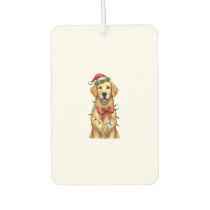 Désodorisant Pour Voiture Coquette Chien retrieur d'or Mignonne Noël de Bow 