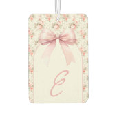 Désodorisant Pour Voiture Coquette Monogram Rose Bow (Dos)