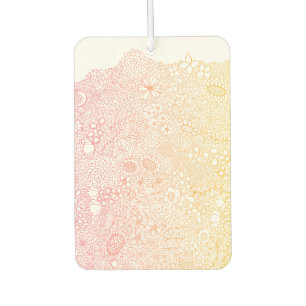 Désodorisant Pour Voiture Corail Rose Ombre Illustré Élégant par l'Artiste