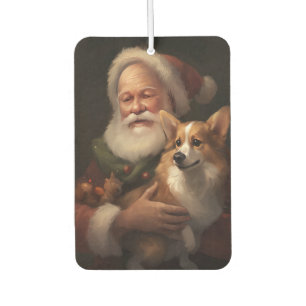 Désodorisant Pour Voiture Corgi avec Noël Festif du Père Noël