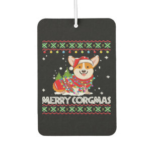 Désodorisant Pour Voiture Corgi Chien Joyeux Corgmas Santa Corgi Noël dégueu