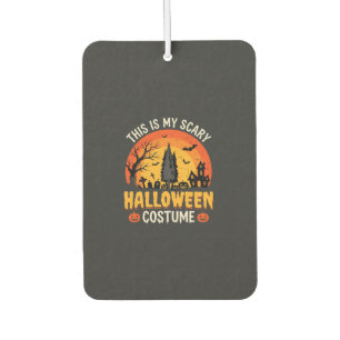 Désodorisant Pour Voiture Costume Halloween effrayant Design Vintage Sunset_