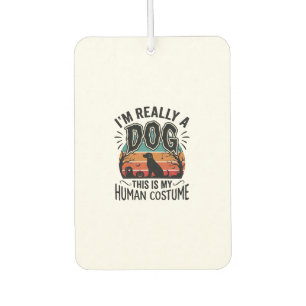 Désodorisant Pour Voiture Costume Humain Chien Drôle Halloween Vintage Chien