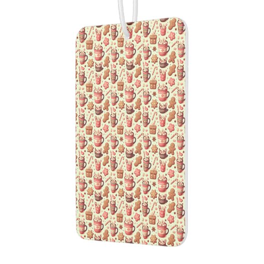 Désodorisant Pour Voiture Cosy Christmas Cocoa and Gingerpain Motif (Gauche)