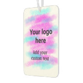 Désodorisant Pour Voiture Couleur d'aquarelle rouge simple ajouter votre log (Gauche)