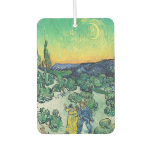 Désodorisant Pour Voiture Couple romantique de Van Gogh se promenant sous la