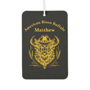 Désodorisant Pour Voiture Cowboy Casquette Golden Buffalo Art