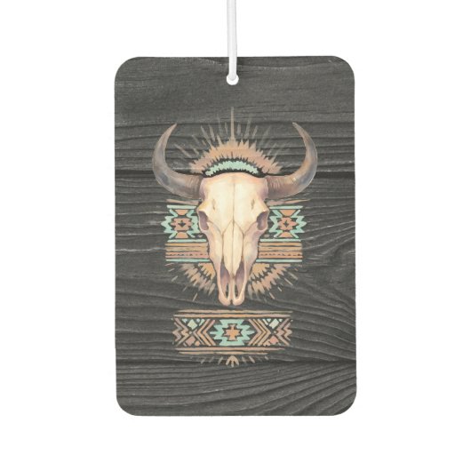 Désodorisant Pour Voiture Crâne de Boho Aztec (Devant)