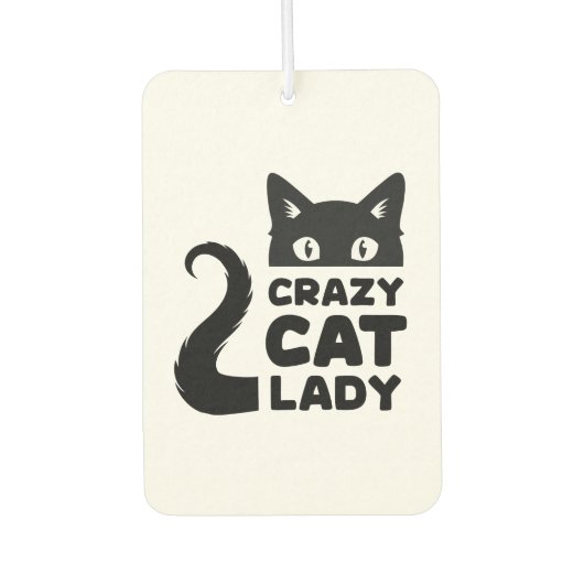 Désodorisant Pour Voiture Crazy Cat Lady Air Freshener (Devant)