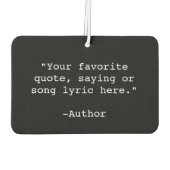 Désodorisant Pour Voiture Créez votre propre devis (Dos)