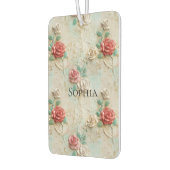 Désodorisant Pour Voiture Crème rouge rose Rose Floral (Gauche)