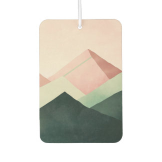Désodorisant Pour Voiture Crête Pastel – Paysage de Montagne Géométrique #1