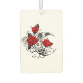 Désodorisant Pour Voiture Croissant mécanique avec roses rouges (Dos)